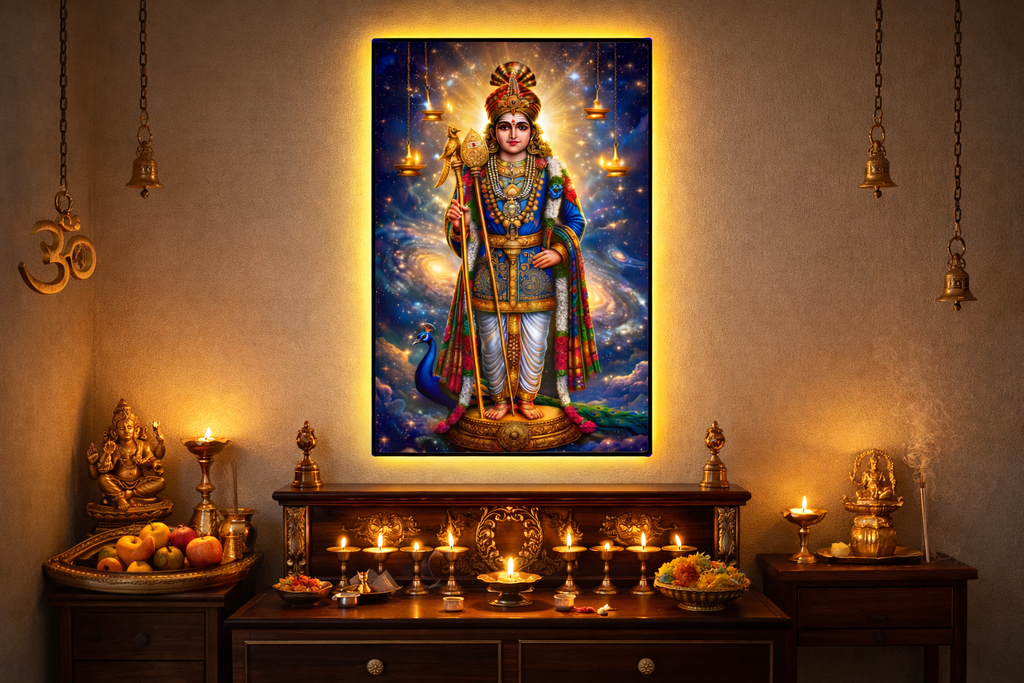 Premium LED RAJA Alangara Murugan Photo Frame