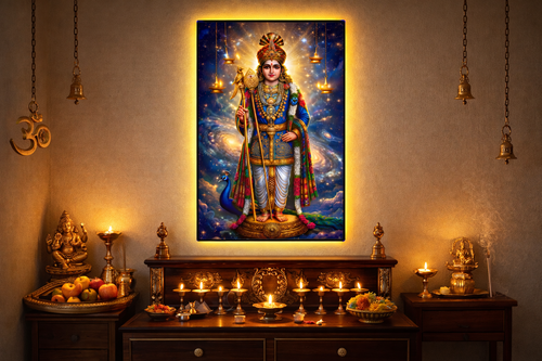 Premium LED RAJA Alangara Murugan Photo Frame