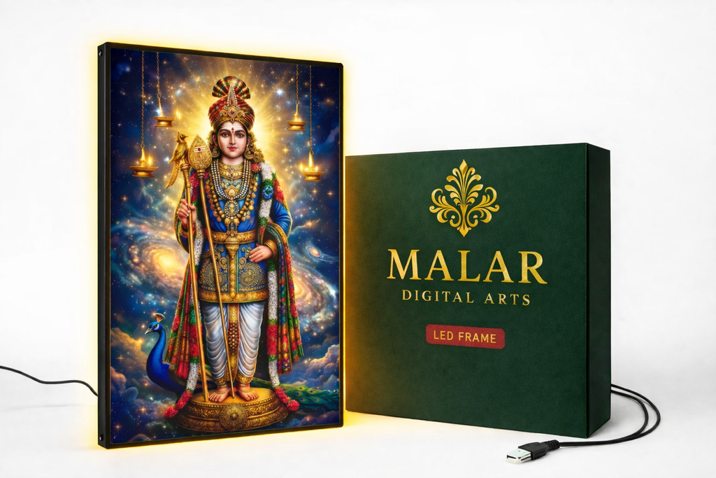 Premium LED RAJA Alangara Murugan Photo Frame