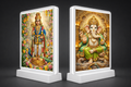 Vinayagar & Raja Alangara Murugan Premium LED Frame – A5 Size (Rechargeable, Double-Sided)